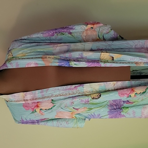 Aratta Iris Lurex Handbeaded Kimono One Size - Picture 2 of 6